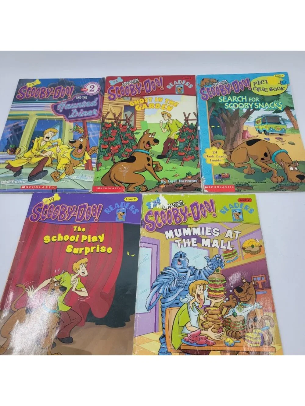 Scooby Doo LEVEL 1 & 2 Lot of 5 Beginning Advancing Readers - RB008